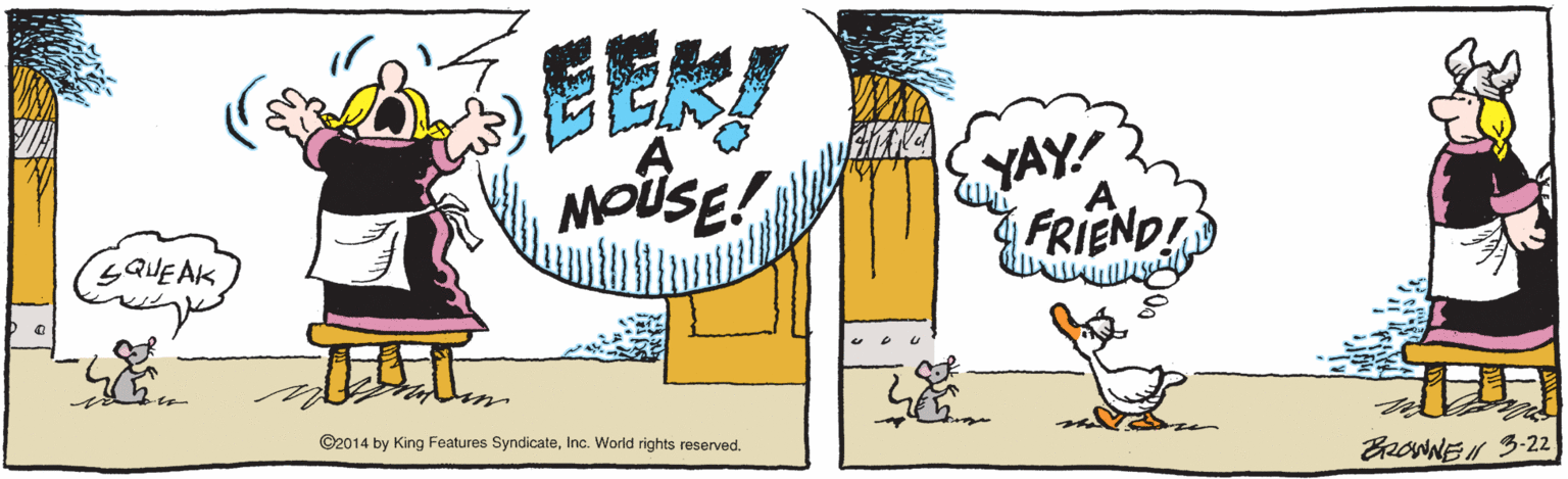 Sharing OCR: EEK! YAY! FRIEND! SQUEAK ©2014 by King Features SyndicateInc. World rights reserved. ERaNNEIr 3-22 EEK! YAY! FRIEND! SQUEAK ©2014 by King Features SyndicateInc. World rights reserved. ERaNNEIr 3-22