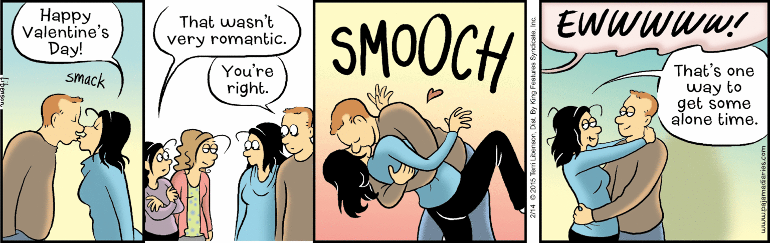 Font OCR: ????? Valentine's Day! SMOOCH EWWWWW! That wasn't very romantic. You're right. That's one smack way to get some alone time. ????? Valentine's Day! SMOOCH EWWWWW! That wasn't very romantic. You're right. That's one smack way to get some alone time.