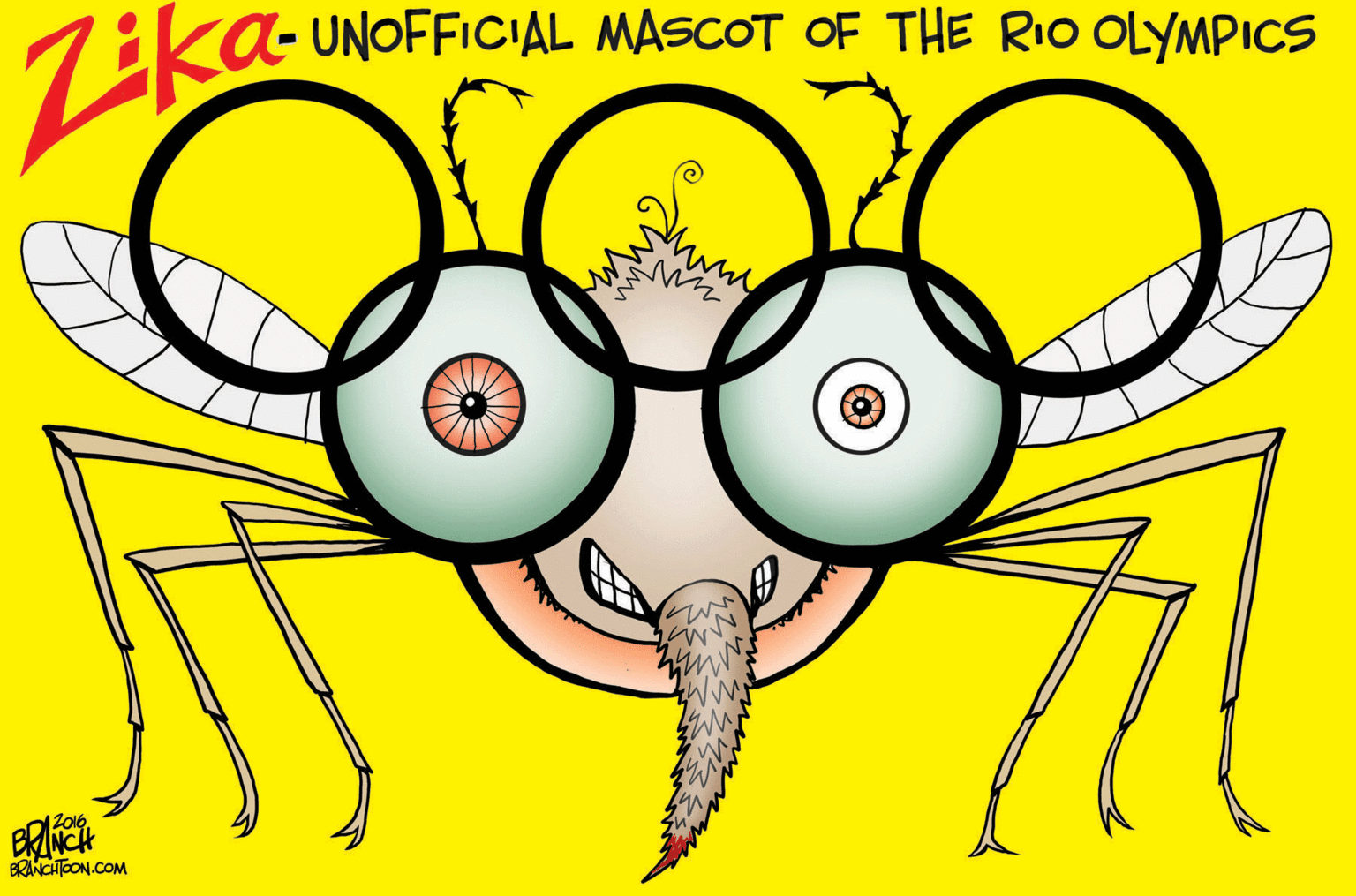 Pest OCR: Zika a- UNOFFICIAL MASCOT OF THE RIO OLYMPICS 12016BRANCHTOON.COM Zika a- UNOFFICIAL MASCOT OF THE RIO OLYMPICS 12016