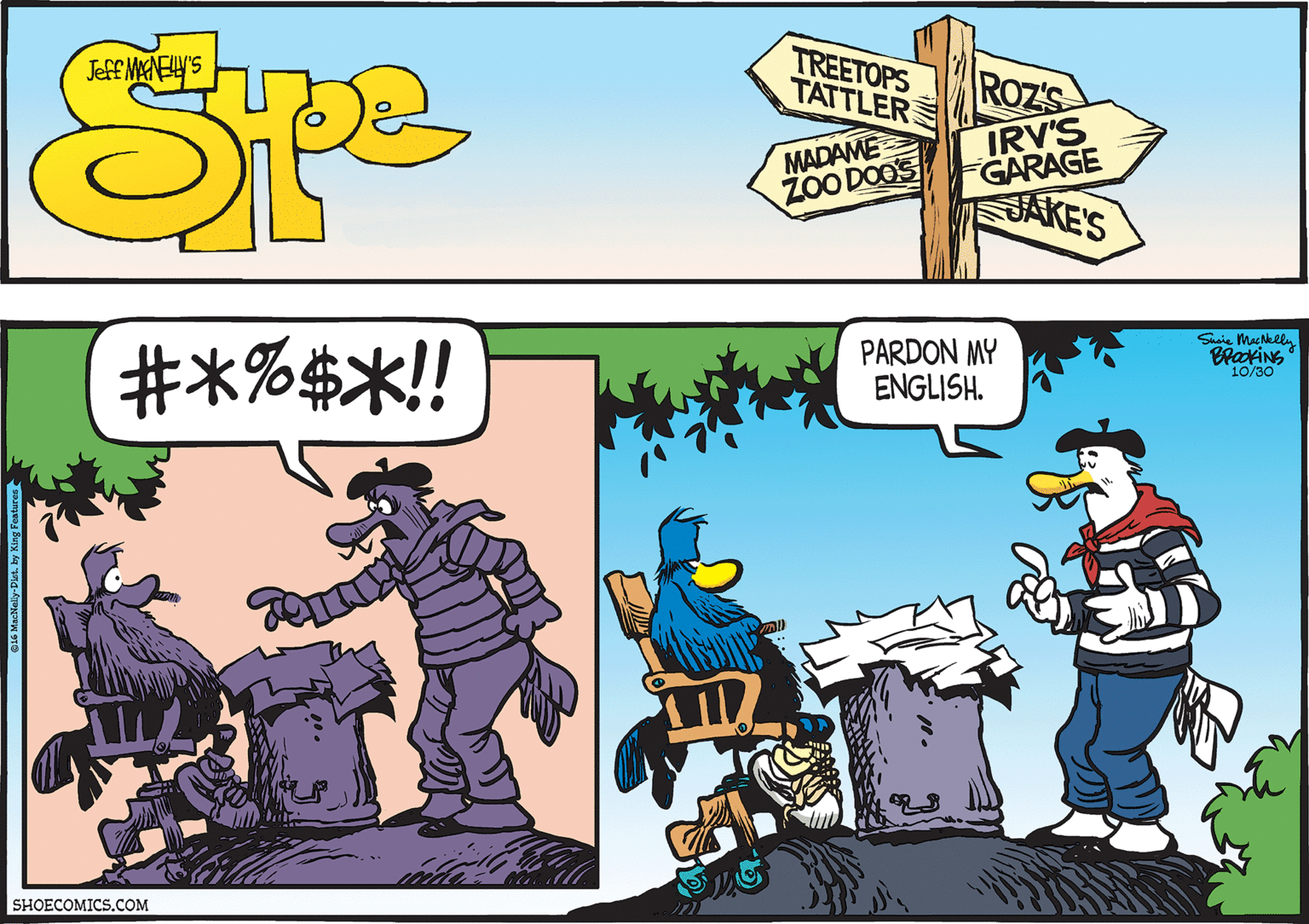 Fictional character OCR: Susie MacNeeln. #*%?*!! PARDON MY ENGLISH. BrakiNG 10/30 SHOECOMICS.COM 16 MacNally-Diet. by King Features Susie MacNeeln. # * % ? * !! PARDON MY ENGLISH. BrakiNG 10/30 SHOECOMICS.COM 16 MacNally-Diet. by King Features