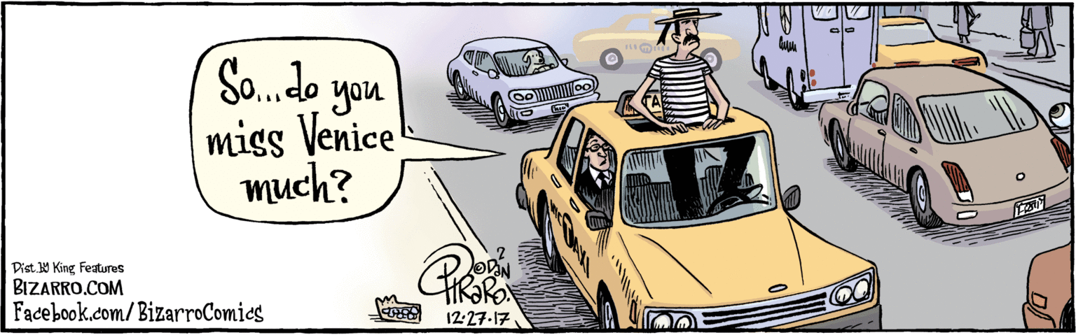 Automotive design OCR: Facebook.com/BizarroComies Dist Y King Fatwes So.do you miss Venice much? HIROR 12:27-17 829 BIZARRO.COM K2-02 Facebook.com/BizarroComies Dist Y King Fatwes So.do you miss Venice much? HIROR 12:27-17 829 BIZARRO.COM K2-02