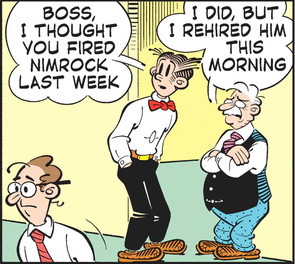 Animation OCR: BOSSI THOUGHT YOU FIRED NIMROCK LAST WEEK I DIDBUT I REHIRED HIM THIS MORNING BOSSI THOUGHT YOU FIRED NIMROCK LAST WEEK I DIDBUT I REHIRED HIM THIS MORNING