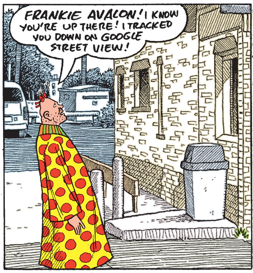 Publication OCR: FRANKIE AVACON!I KNOW YOU'RE UP THERE!I TRACKED You DOWN ON GOOGLE STREET VIEW! FRANKIE AVACON!I KNOW YOU'RE UP THERE!I TRACKED You DOWN ON GOOGLE STREET VIEW!