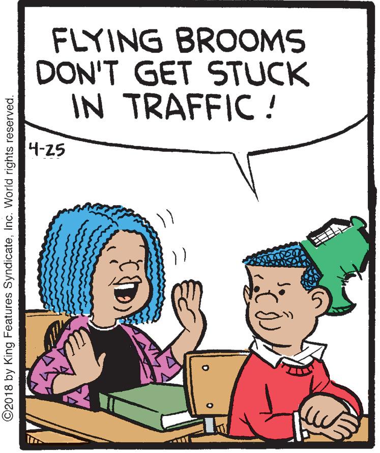 Font OCR: FLYING BROOMS DON'T GET STUCK IN TRAFFIC ! 4-25 ©2018 by King Features SyndicateInc. World rights reserved. FLYING BROOMS DON'T GET STUCK IN TRAFFIC ! 4-25 ©2018 by King Features SyndicateInc. World rights reserved.