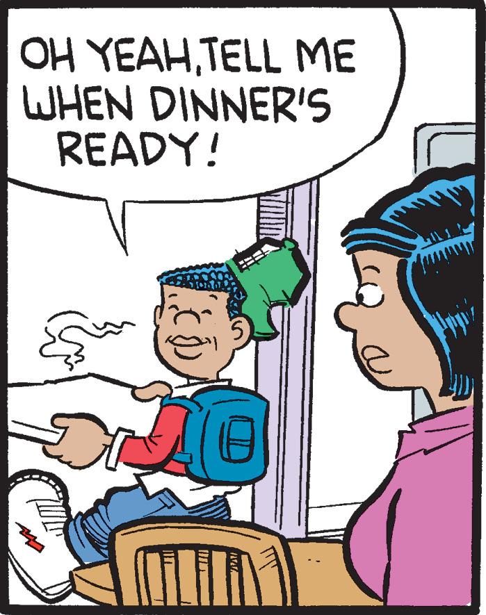 Rectangle OCR: OH YEAHTELL ME WHEN DINNER'S READY! lili OH YEAHTELL ME WHEN DINNER'S READY! lili