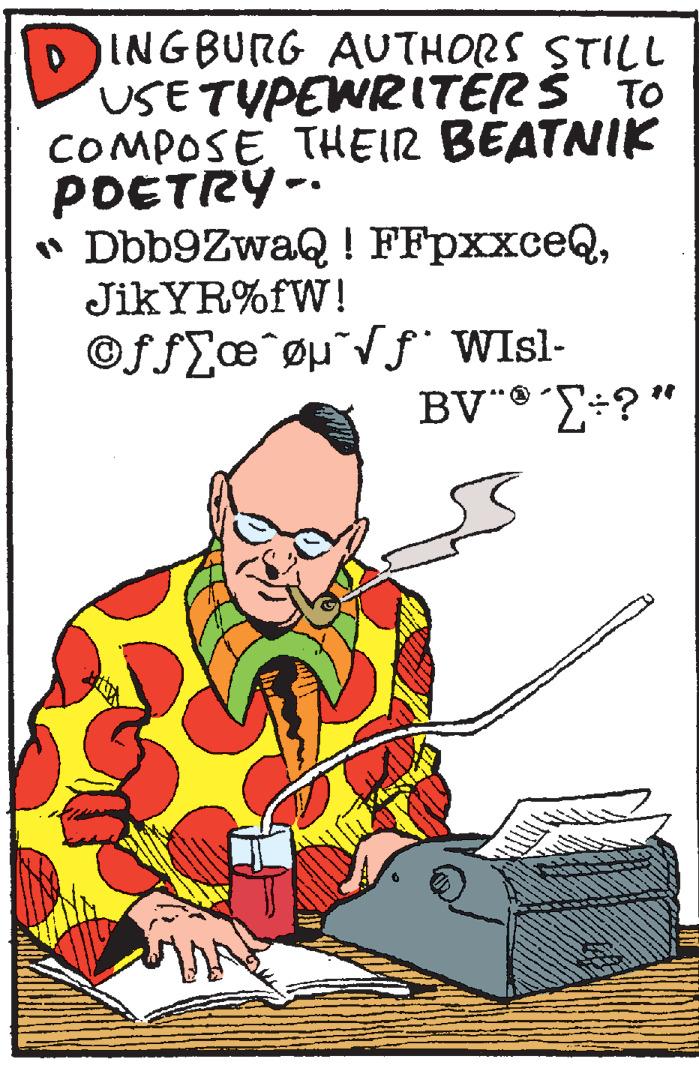 Drawing OCR: DINGBURG AUTHORS STILL USETVPEWRITER Š TO COMPOSE THEIR BEATNIK PDETRY-. * Dbb9ZwaQ ! FFpxxceQJikYR%fW! ©ffE@°øu*Vf WIsl- BV"®E÷? " DINGBURG AUTHORS STILL USETVPEWRITER Š TO COMPOSE THEIR BEATNIK PDETRY-. * Dbb9ZwaQ ! FFpxxceQJikYR%fW! ©ffE@°øu*Vf WIsl- BV"®E÷? "
