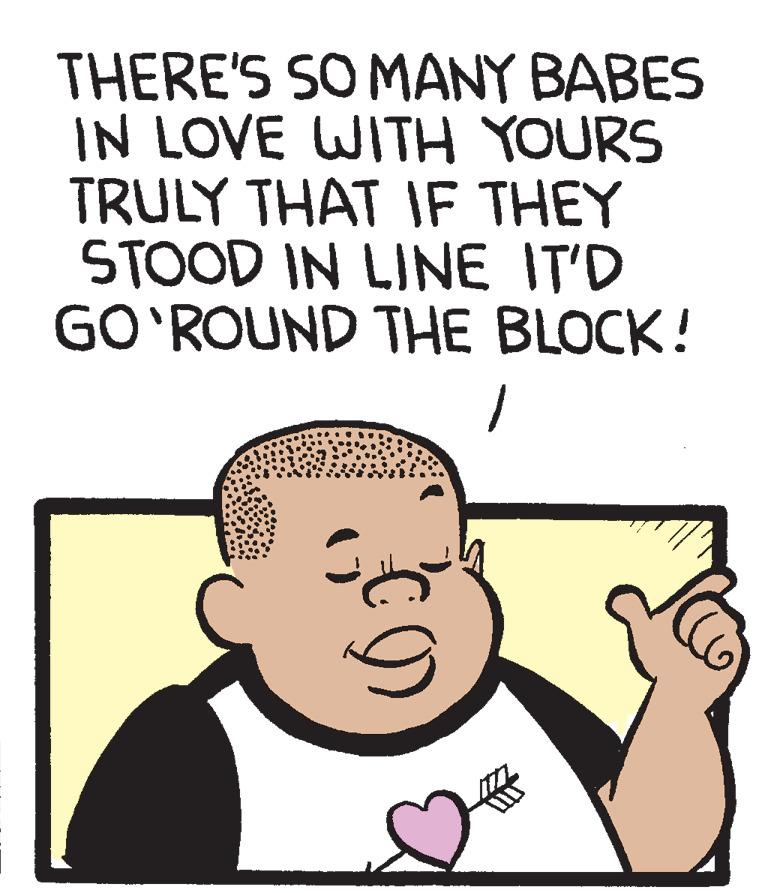 Happy OCR: THERE'S SO MANY BABES IN LOVE WITH YOURS TRULY THAT IF THEY STOOD IN LINE IT'D GO'ROUND THE BLOCK! THERE'S SO MANY BABES IN LOVE WITH YOURS TRULY THAT IF THEY STOOD IN LINE IT'D GO'ROUND THE BLOCK!
