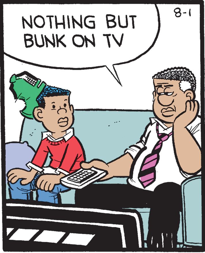Animated cartoon OCR: 8-1 NOTHING BUT BUNK ON TV 8-1 NOTHING BUT BUNK ON TV