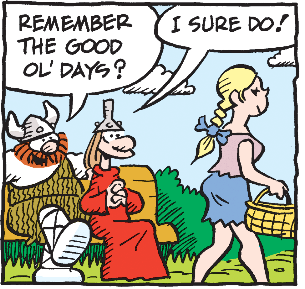 Line OCR: REMEMBER THE GOOD OL' DAYS? I SURE DO! REMEMBER THE GOOD OL' DAYS? I SURE DO!
