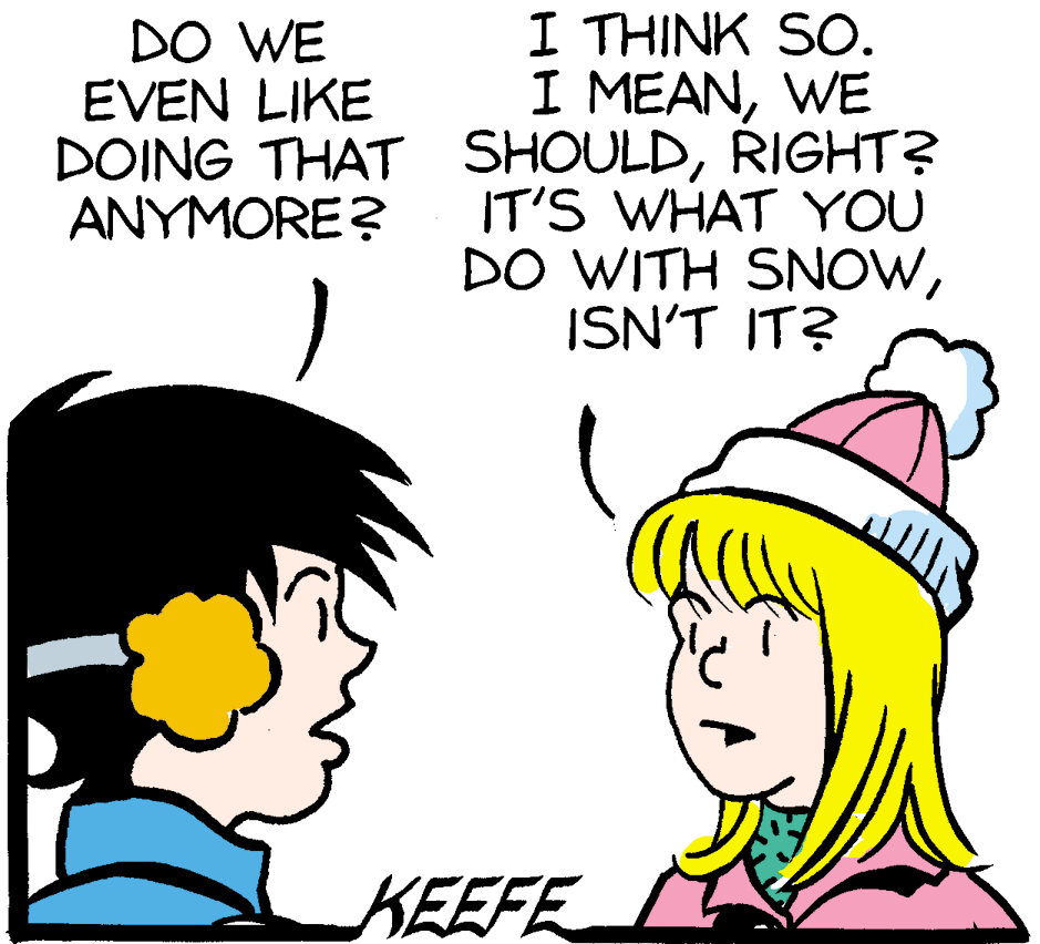 Human OCR: I THINK SO. I MEANWE DOING THAT SHOULDRIGHT? IT'S WHAT YOU DO WITH SNOWISN'T IT? DO WE EVEN LIKE ANYMORE? KEEFE I THINK SO. I MEANWE DOING THAT SHOULDRIGHT? IT'S WHAT YOU DO WITH SNOWISN'T IT? DO WE EVEN LIKE ANYMORE? KEEFE