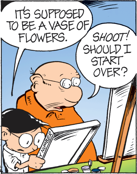 Font OCR: ITS SUPPOSED TO BE A VASE OFFLOWERS. SHOOT! SHOULD I START OVER? ITS SUPPOSED TO BE A VASE OFFLOWERS. SHOOT! SHOULD I START OVER?