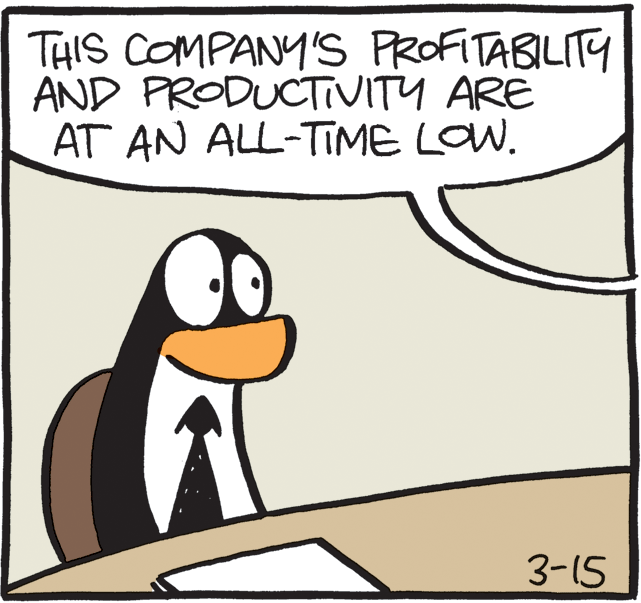 Seaduck OCR: THIS COMPANY'S PROFITABILITY AND PRODUCTIVITY ARE AT AN ALL-TIME LOW. 3-15 THIS COMPANY'S PROFITABILITY AND PRODUCTIVITY ARE AT AN ALL-TIME LOW. 3-15