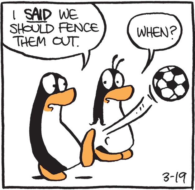 Clip art OCR: I SAID WE SHOULD FENCE THEM CUT. WHEN? 3-19 I SAID WE SHOULD FENCE THEM CUT. WHEN? 3-19