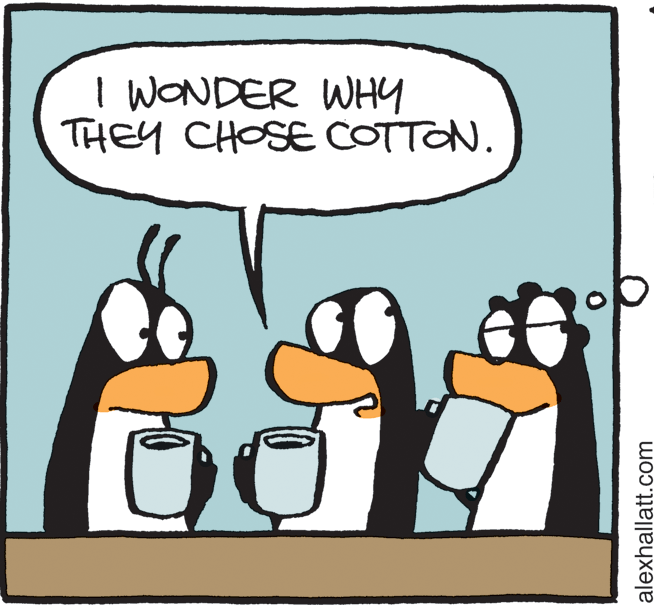 Clip art OCR: I WONDER WHY THEY CHOSE COTTON. alexhallatt.com I WONDER WHY THEY CHOSE COTTON. alexhallatt.com