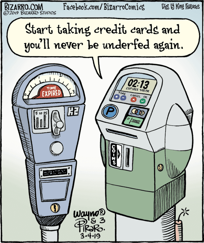 Handwriting OCR: Dist Y King Features BIZARRO.COM © 2019 BIZARRO STUDIOS Facebook.com/ BizarroComics Start taking credit cards and you'll never be underfed again. 02:13 EXPIRES 4:00 PM TIME TIME CANCEL OK EXPIRED (P) 5 10 25 Wayno IRORO. 3.4.19 U0-z Dist Y King Features BIZARRO.COM © 2019 BIZARRO STUDIOS Facebook.com/ BizarroComics Start taking credit cards and you'll never be underfed again. 02:13 EXPIRES 4:00 PM TIME TIME CANCEL OK EXPIRED (P) 5 10 25 Wayno IRORO. 3.4.19 U0-z