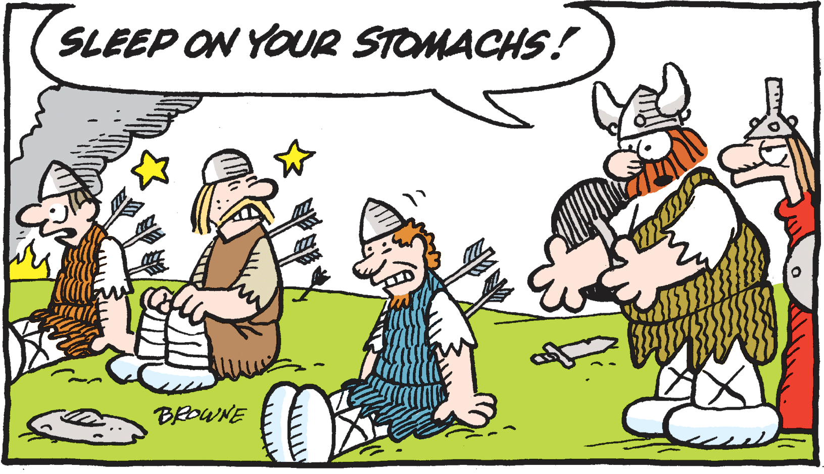 Animation OCR: SLEEP ON YOUR STOMACHS! BROWNE SLEEP ON YOUR STOMACHS! BROWNE