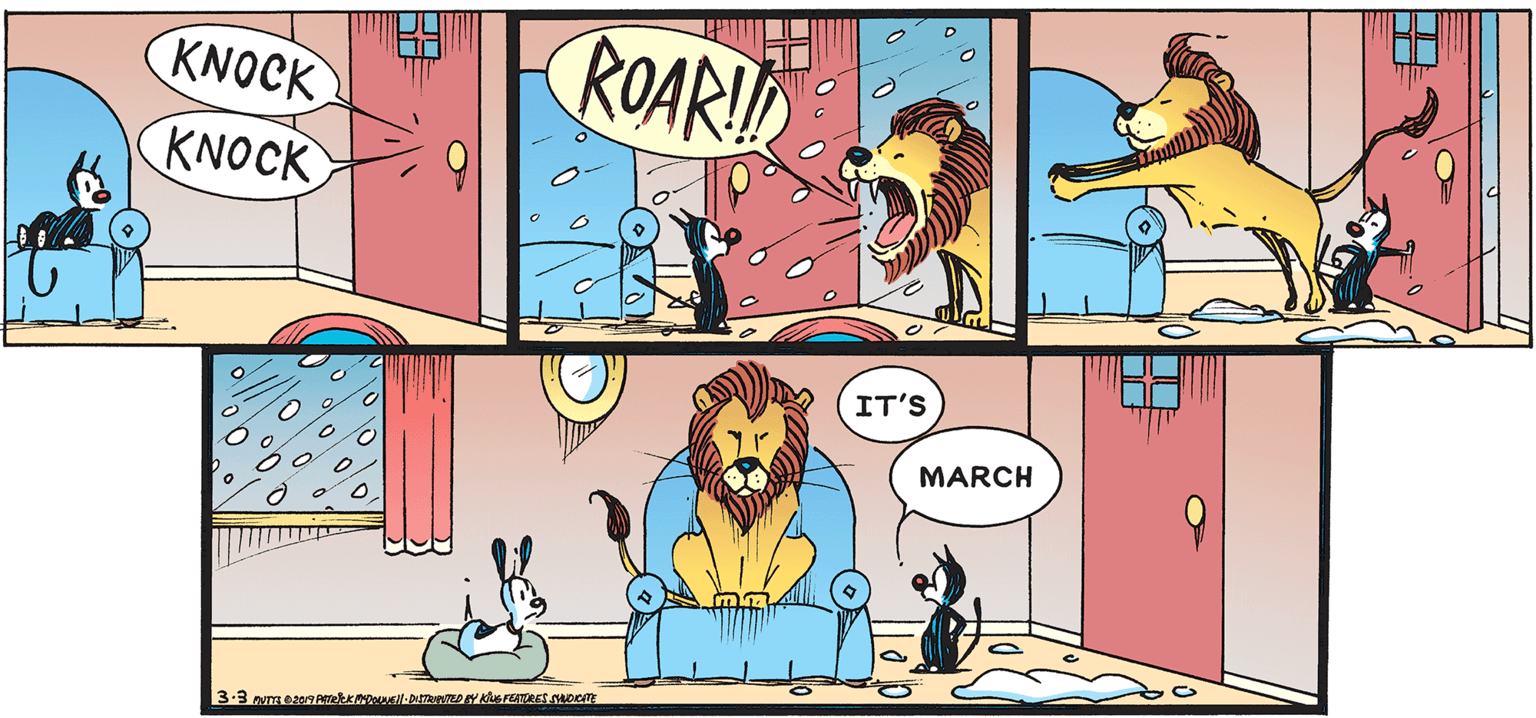 Line OCR: KNOCK ROAR! KNOCK IT'S MARCH KNOCK ROAR! KNOCK IT'S MARCH