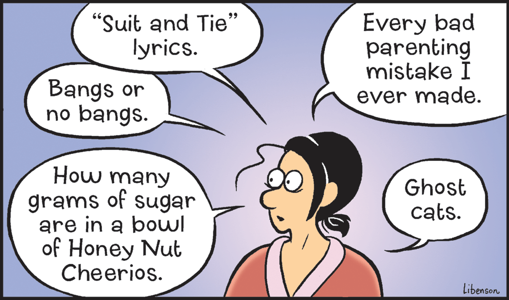 Happy OCR: Every bad parenting mistake I ever made. "Suit and Tie" lyrics. 99 Bangs or no bangs. How many grams of sugar are in a bowl of Honey Nut Cheerios. Ghost cats. Libenson Every bad parenting mistake I ever made. "Suit and Tie" lyrics. 99 Bangs or no bangs. How many grams of sugar are in a bowl of Honey Nut Cheerios. Ghost cats. Libenson
