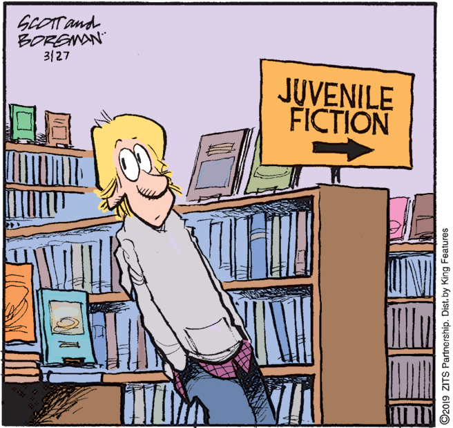 Sharing OCR: SCOTT and BORSNAN 3/27 JUVENILE FICTION ©2019 ZITS Partnership. Distby King Features SCOTT and BORSNAN 3/27 JUVENILE FICTION ©2019 ZITS Partnership. Distby King Features