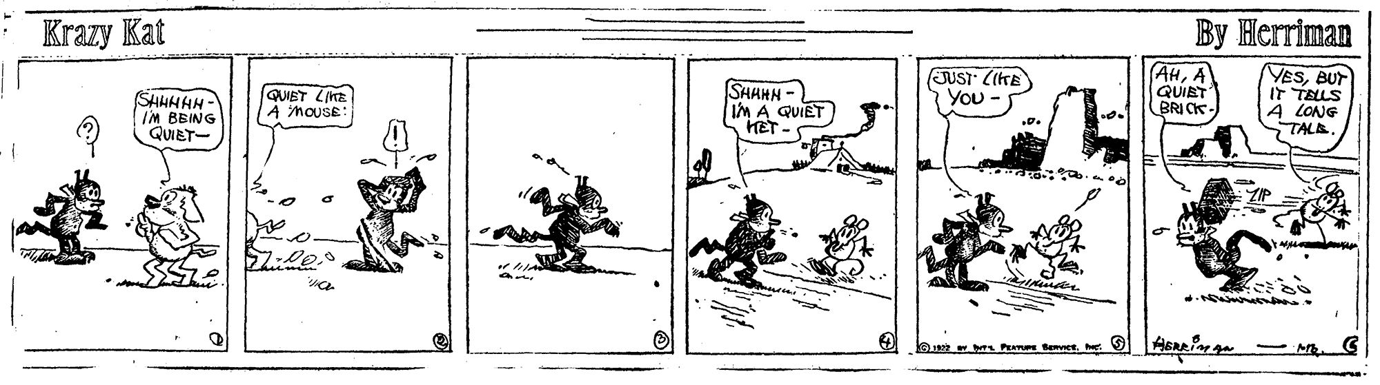 Auto part OCR: Krazy Kat ?? ?erriman SAAHN - IM A QUIET HET - JUST (ITE YOU- (AHA QUIET BRI CK- YESBUT IT TELLS A LONG STALE. SHHHAH- IM BBING QUIET- QUIET LIKE A MOUSE w s PETURE Senvee. e Krazy Kat ?? ?erriman SAAHN - IM A QUIET HET - JUST (ITE YOU- (AHA QUIET BRI CK- YESBUT IT TELLS A LONG STALE. SHHHAH- IM BBING QUIET- QUIET LIKE A MOUSE w s PETURE Senvee. e