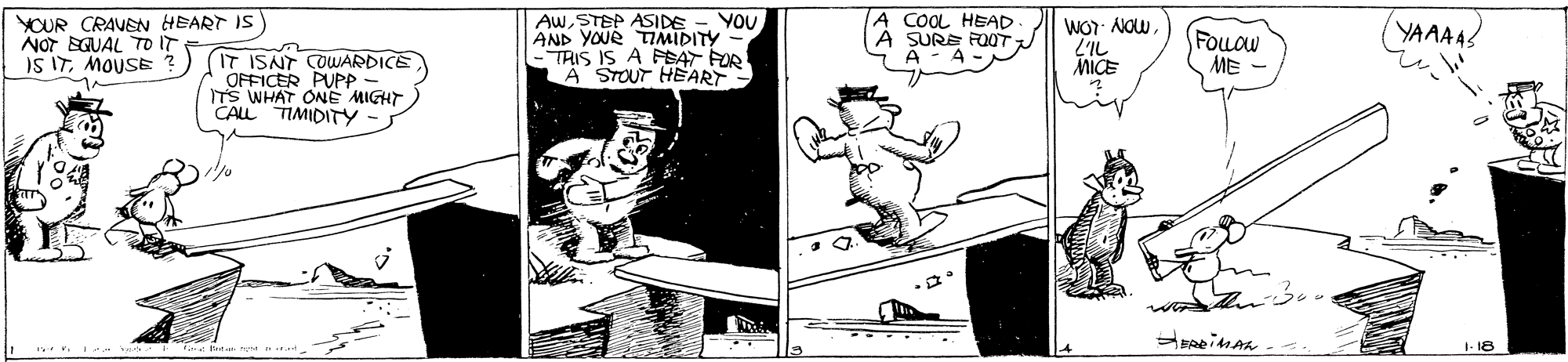 Illustration OCR: YOUR CRAVEN HEART IS NOT EGUAL TO IT IS ITMOUSE AwSTEP ASIDE - YOU AND YOUR TIMIDITY -TRIS IS A FBAT FOR A STOUT HEART A COOL HEAD À SURE FO0T A - WOr AOW L'IL MICE YAAAA Fouau ME IT ISNT COWARDICE OFFICER PUPP ITS WHAT ONE MIGHT) CALL TIMIDITY I- 18 YOUR CRAVEN HEART IS NOT EGUAL TO IT IS ITMOUSE AwSTEP ASIDE - YOU AND YOUR TIMIDITY -TRIS IS A FBAT FOR A STOUT HEART A COOL HEAD À SURE FO0T A - WOr AOW L'IL MICE YAAAA Fouau ME IT ISNT COWARDICE OFFICER PUPP ITS WHAT ONE MIGHT) CALL TIMIDITY I- 18