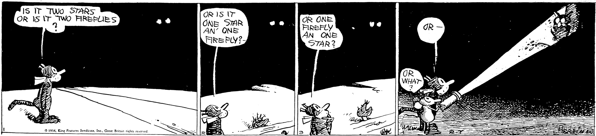 Rectangle OCR: IS IT TWO STARS OR IS IT TWO FIREFUES OR IS IT ONE STAR AN ONE FIREPLY? OR ONE FIREFLY AN ONE STAR? OR OR WHAT O 194. Kin Fraturs JendierInc. Garat i rights revered : : IS IT TWO STARS OR IS IT TWO FIREFUES OR IS IT ONE STAR AN ONE FIREPLY? OR ONE FIREFLY AN ONE STAR? OR OR WHAT O 194. Kin Fraturs JendierInc. Garat i rights revered : :