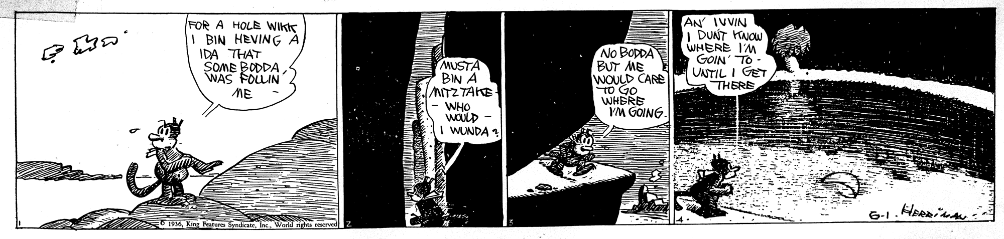 Visual arts OCR: FOR A HOLE WIKK BIN HEVING A IDA THAT SOME BODDA WAS FOLLIN ME No BODDA BUT ME WOULD CARE To Go WHERE YM GOING. AN' IVVIN | DUNT KNOW WHERE I'M GOIN' TO UNTIL I GET THERE MUSTA BIN A MITZTAKS WHO WOULD - | WUNDA 1 rights rescrved FOR A HOLE WIKK BIN HEVING A IDA THAT SOME BODDA WAS FOLLIN ME No BODDA BUT ME WOULD CARE To Go WHERE YM GOING. AN' IVVIN | DUNT KNOW WHERE I'M GOIN' TO UNTIL I GET THERE MUSTA BIN A MITZTAKS WHO WOULD - | WUNDA 1 rights rescrved