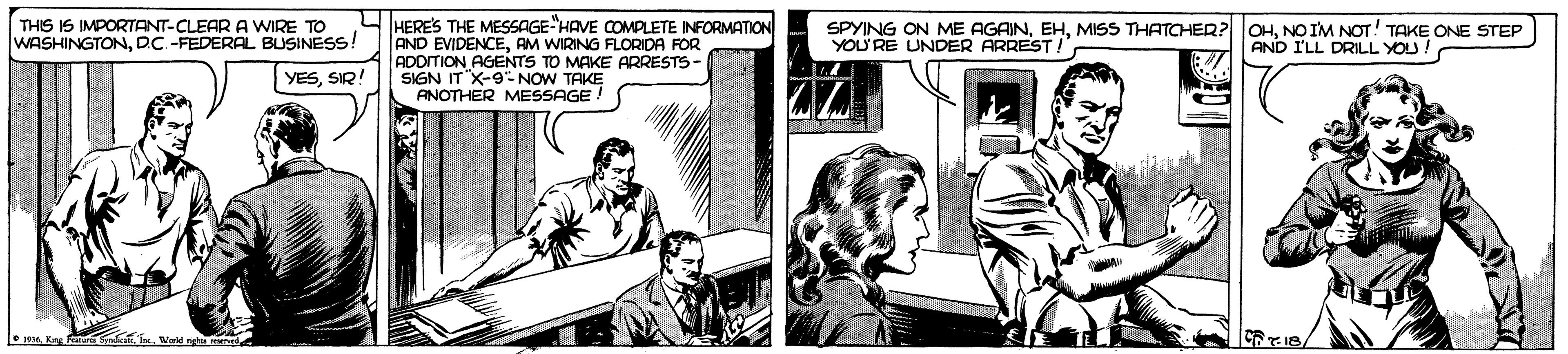 Illustration OCR: HERE'S THE MESSAGE"HAVE COMPLETE INFORMATION AND EVIDENCEAM WIRING FLORIDA FOR ADOITION AGENTS TO MAKE ARRESTS- SIGN ITX-9- NOW TAKE ANOTHER MESSAGE! THIS IS IMPORTANT-CLEAR A WIRE TO WASHINGTOND.C -FEDERAL BUSINESS! SPYING ON ME AGAINNO IM NOT! TAKE ONE STEP YOU'RE UNDER ARREST! AND I'LL DRILL YOU! YESSIR 1 Ky Srka I HERE'S THE MESSAGE"HAVE COMPLETE INFORMATION AND EVIDENCEAM WIRING FLORIDA FOR ADOITION AGENTS TO MAKE ARRESTS- SIGN ITX-9- NOW TAKE ANOTHER MESSAGE! THIS IS IMPORTANT-CLEAR A WIRE TO WASHINGTOND.C -FEDERAL BUSINESS! SPYING ON ME AGAINMISS THATCHER? OHNO IM NOT! TAKE ONE STEP YOU'RE UNDER ARREST! AND I'LL DRILL YOU! YESSIR 1 Ky Srka I