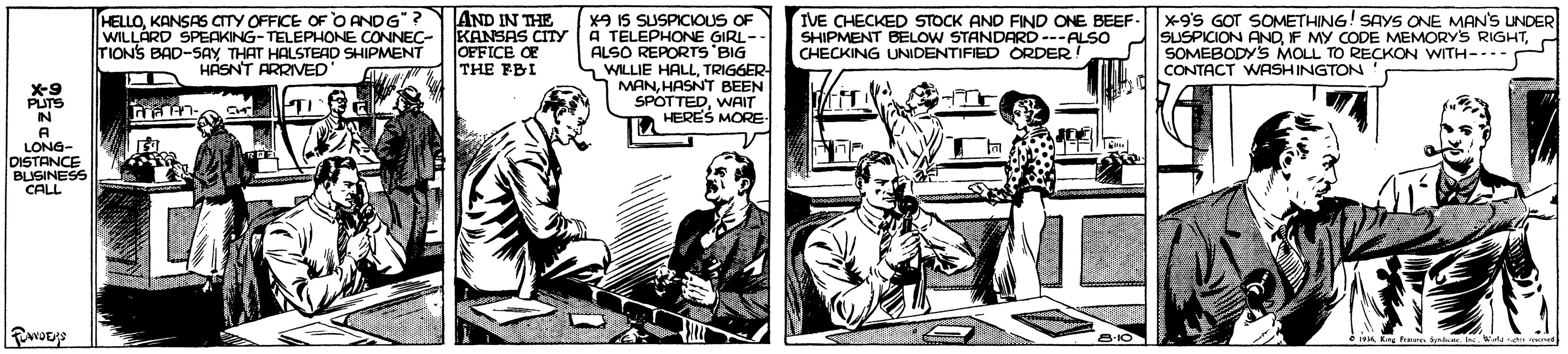 Motor vehicle OCR: HELLOKANSAS CITY OFFICE OF O ANDG" WILLÁRD SPEAKING-TELEPHONE CONNEC- TIONS BAD-SAY THAT HALSTEAD SHIPMENT HASNT ARRIVED' LAND IN THE KANSAS CITY JOFFICE CE THE FBI X9 IS SUSPICIOUS OF A TELEPHONE GIRL-- ALSO REPORTS 'BIG WILLIE HALLTRIGGER- MANHASNT BEEN SPOTTEDWAIT HEREŠ MORE- IVE CHECKED STOCK AND FIND ONE BEEF. SHIPMENT BELOW STANDARD---ALSO CHECKING UNIDENTIFIED ORDER! x-9's GOT SOMETHING! SAYS ONE MAN'S UNDER SUSPICION ANDA SOMEBODY'S MOLL TO RECKON WITH-- CONTACT WASHINGTON X-9 PUTS ?? IN A LONG- DISTANCE BLUSINESS CALL HELLOKANSAS CITY OFFICE OF O ANDG" WILLÁRD SPEAKING-TELEPHONE CONNEC- TIONS BAD-SAY THAT HALSTEAD SHIPMENT HASNT ARRIVED' LAND IN THE KANSAS CITY JOFFICE CE THE FBI X9 IS SUSPICIOUS OF A TELEPHONE GIRL-- ALSO REPORTS 'BIG WILLIE HALLTRIGGER- MANHASNT BEEN SPOTTEDWAIT HEREŠ MORE- IVE CHECKED STOCK AND FIND ONE BEEF. SHIPMENT BELOW STANDARD---ALSO CHECKING UNIDENTIFIED ORDER! x-9's GOT SOMETHING! SAYS ONE MAN'S UNDER SUSPICION ANDIF MY CODE MEMORYS RIGHTA SOMEBODY'S MOLL TO RECKON WITH-- CONTACT WASHINGTON X-9 PUTS ?? IN A LONG- DISTANCE BLUSINESS CALL