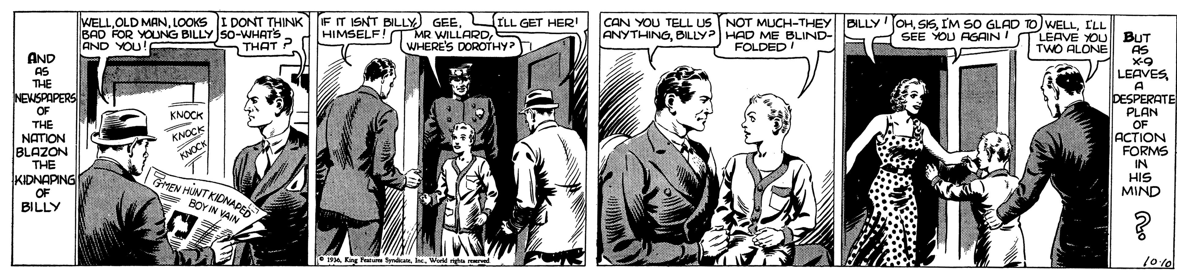 Secret Agent X-9 (Vintage) - 1936-10-10