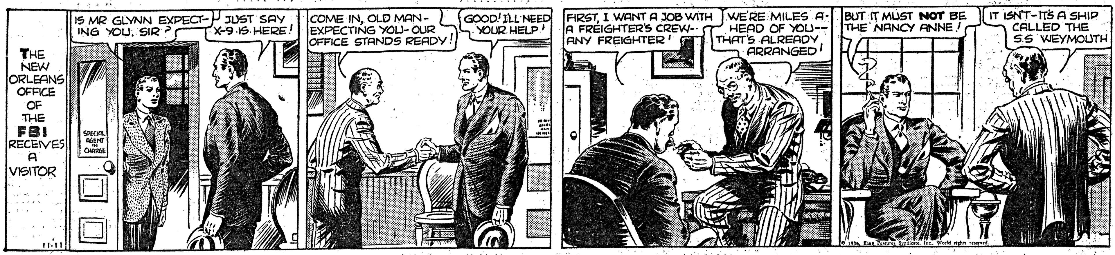 Secret Agent X-9 (Vintage) - 1936-11-11