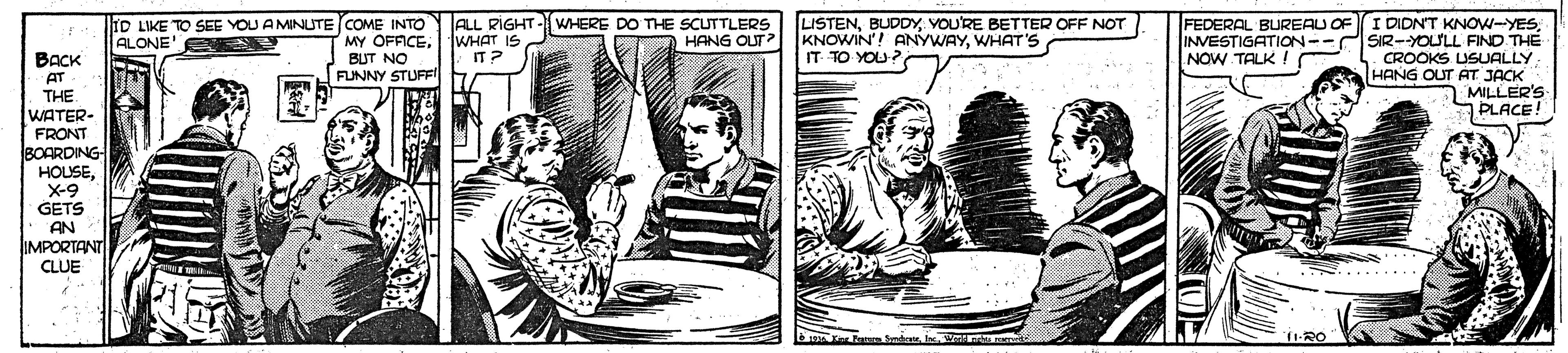 Secret Agent X-9 (Vintage) - 1936-11-20
