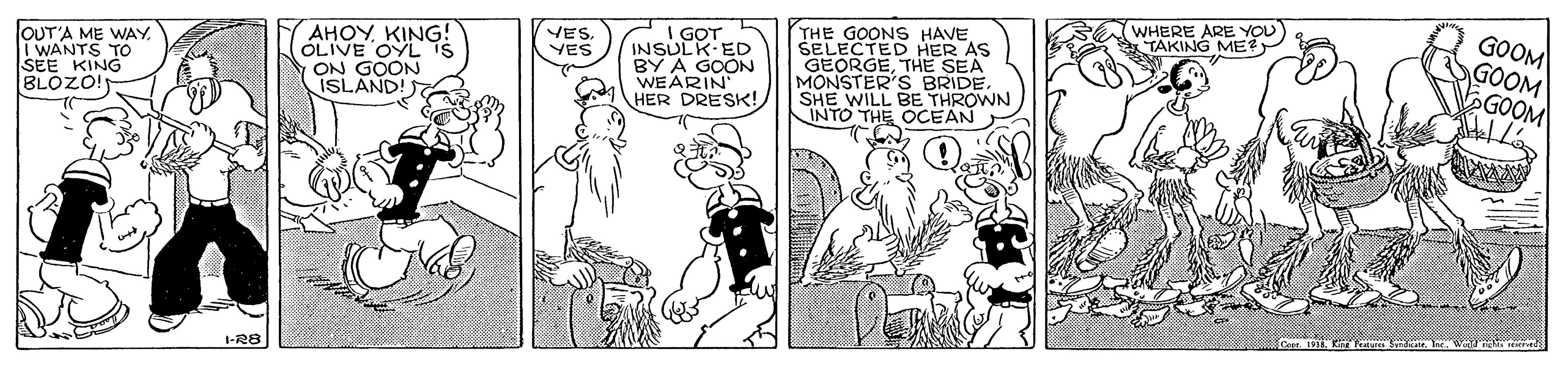 Line OCR: s WHERE ARE YOU) TAKING ME? AHOYKING! OLIVE OYL ON GOON ISLAND! I GOT INSULK ED BY A GOON WEARIN HER DRESK! THE GOONS HAVE SELECTED HER AS GEORGETHE SEA MONSTER'S BRIDE. SHE WILL BE THROWN INTO THE OCEAN GOOM GOOM GOOM VESYES OUT'A ME WAY I WANTS TO SEE KING BLOZO! Cert. 19 K Fere ler. W eche tees -R8 s WHERE ARE YOU) TAKING ME? AHOYKING! OLIVE OYL ON GOON ISLAND! I GOT INSULK ED BY A GOON WEARIN HER DRESK! THE GOONS HAVE SELECTED HER AS GEORGETHE SEA MONSTER'S BRIDE. SHE WILL BE THROWN INTO THE OCEAN GOOM GOOM GOOM VESYES OUT'A ME WAY I WANTS TO SEE KING BLOZO! Cert. 19 K Fere ler. W eche tees -R8