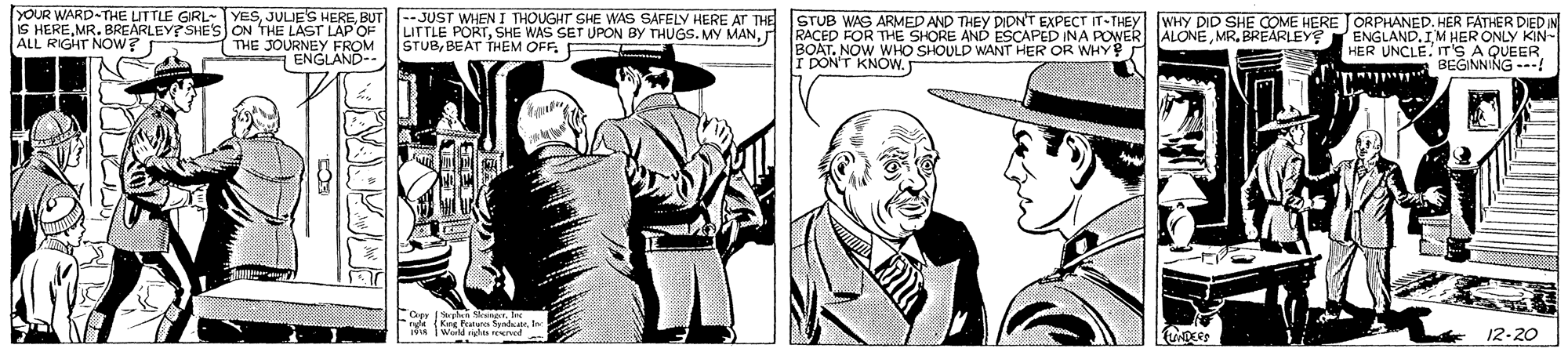 Style OCR: YOUR WARD-THE UTTLE GIRL- IS HEREMR. BREARLEY SHE'S ON THE LAST LAPOF ALL RIGHT NOW? YESBUT JUST WHEN I THOUGHT SHE WAS SAFELY HERE AT THE STUB WAG ARMED AND THEY DIDNT EXPECT IT-THEY WHY DID SHE COME HERE TORPHANED. HER FATHER DIED IN LITTLE PORTMR. BREARLEY? STUBHER UNCIE HER ONLY KIN- A QUEERI THE JOURNEY FROM ENGLAND-- NOW WHO SHiOULD WANT HER OR WHY BOONT KNOW. BEGINNING --! rpn Nonpr. In 12-20 YOUR WARD-THE UTTLE GIRL- IS HEREMR. BREARLEY SHE'S ON THE LAST LAPOF ALL RIGHT NOW? YESJULJES HEREBUT JUST WHEN I THOUGHT SHE WAS SAFELY HERE AT THE STUB WAG ARMED AND THEY DIDNT EXPECT IT-THEY WHY DID SHE COME HERE TORPHANED. HER FATHER DIED IN LITTLE PORTSHG WAS SET UPON BY THUGS. MY MANRACED FOR THE SHORE AND ESCAPED INA POWER ALONEMR. BREARLEY? STUBBEAT THEM OFFHER UNCIE HER ONLY KIN- A QUEERI THE JOURNEY FROM ENGLAND-- NOW WHO SHiOULD WANT HER OR WHY BOONT KNOW. BEGINNING --! rpn Nonpr. In 12-20