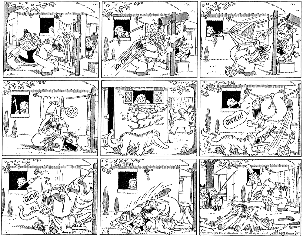 Art OCR: KA-CHUF! OUCH! OWTCH! ??? Copr 1919World rights reserved me 3- KA-CHUF! OUCH! OWTCH! ??? Copr 1919King l'eatures SyndicateWorld rights reserved me 3-