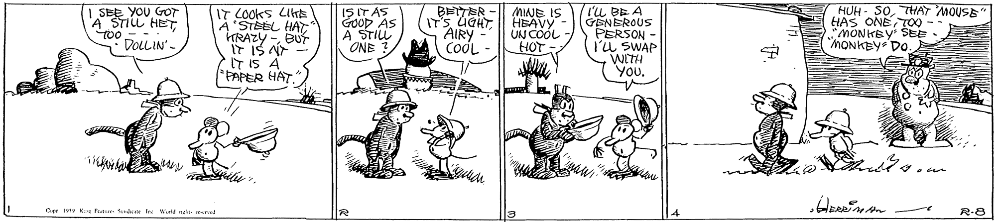 Mammal OCR: SEE YOU GOT A STILL HETT00 - - DOLLIN'. IT COOKS LIrt A'STEEL HAT KRAZY -BUT IT IS N IT IS A PAPER HAT. IS IT AS I GOOD AS A STILL ONE BETTER ITS UGHTAIRY CoOL MINE IS HEAVY UN COOL HOT L'u BE A GENEROUS PERSON - l'u SWAP WITH YoU. HUH- SOTHAT MOUSE HAS ONE T00 "MONKEY SEE MONKEY DO. Car t Kre Fee Sdce foc Wel nelt ned R-8 SEE YOU GOT A STILL HETT00 - - DOLLIN'. IT COOKS LIrt A'STEEL HAT KRAZY -BUT IT IS N IT IS A PAPER HAT. IS IT AS I GOOD AS A STILL ONE BETTER ITS UGHTAIRY CoOL MINE IS HEAVY UN COOL HOT L'u BE A GENEROUS PERSON - l'u SWAP WITH YoU. HUH- SOTHAT MOUSE HAS ONE T00 "MONKEY SEE MONKEY DO. Car t Kre Fee Sdce foc Wel nelt ned R-8