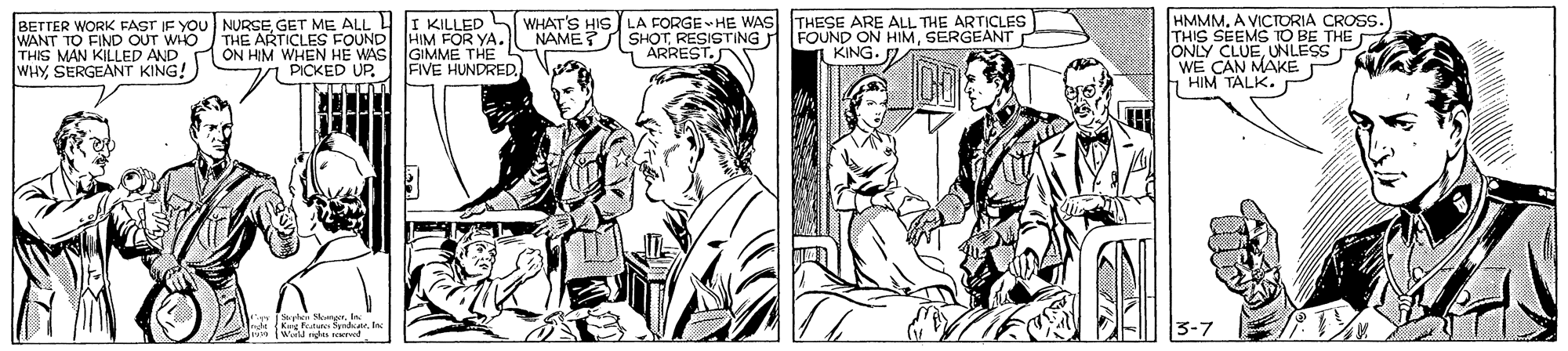 Interaction OCR: HMMM. A VICTORIA CROSS. THIS SEEMS TO BE THE ONLY CLUEUNLESS WE CAN MAKE HIM TALK. WHAT'S HIS THE ARTICLES FOUND HIM FOR YA. "NAME SHOTSERGEANT ME ALL L I KILLED L LA FORGE HE WAS THESE ARE ALL THE ARTICLES BETTER WORK FAST IF YOU NURSEG WANT TO FIND OUT WHO THIS MAN KILLED AND WHYSERGEANT KING! ON HIM WHEN HE WAS GIMME THE PICKED UP. SARREST. KING. FIVE HUNDRED suter Momer. In ndt (Kag Fa SpadaMIn Wed ind d 3-7 HMMM. A VICTORIA CROSS. THIS SEEMS TO BE THE ONLY CLUEUNLESS WE CAN MAKE HIM TALK. WHAT'S HIS THE ARTICLES FOUND HIM FOR YA. "NAME SHOTRESISTING I FOUND ON HIMSERGEANT ME ALL L I KILLED L LA FORGE HE WAS THESE ARE ALL THE ARTICLES BETTER WORK FAST IF YOU NURSEG WANT TO FIND OUT WHO THIS MAN KILLED AND WHYSERGEANT KING! ON HIM WHEN HE WAS GIMME THE PICKED UP. SARREST. KING. FIVE HUNDRED suter Momer. In ndt (Kag Fa SpadaMIn Wed ind d 3-7