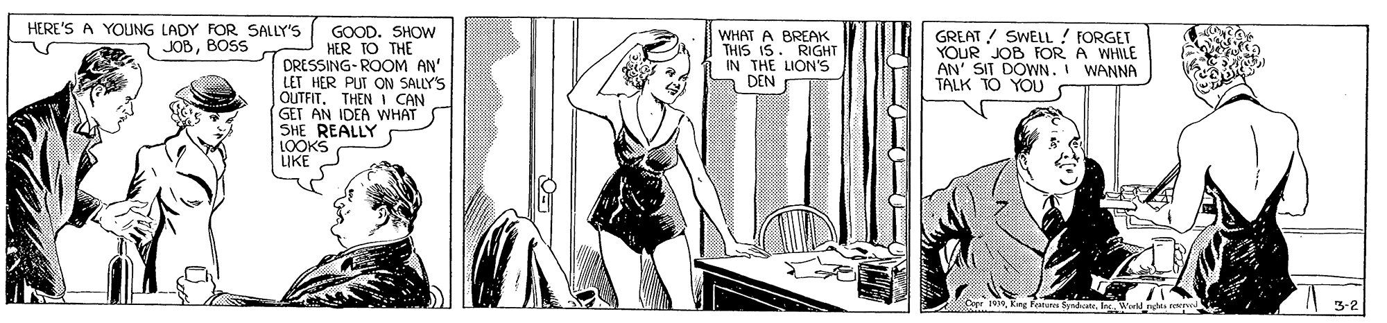 Line art OCR: GOOD. SHOW LET HER PI OUTFIT. THEN GET AN IDEA WH?T LIKE GOOD. SHOW LET HER PI OUTFIT. THEN GET AN IDEA WH?T LIKE