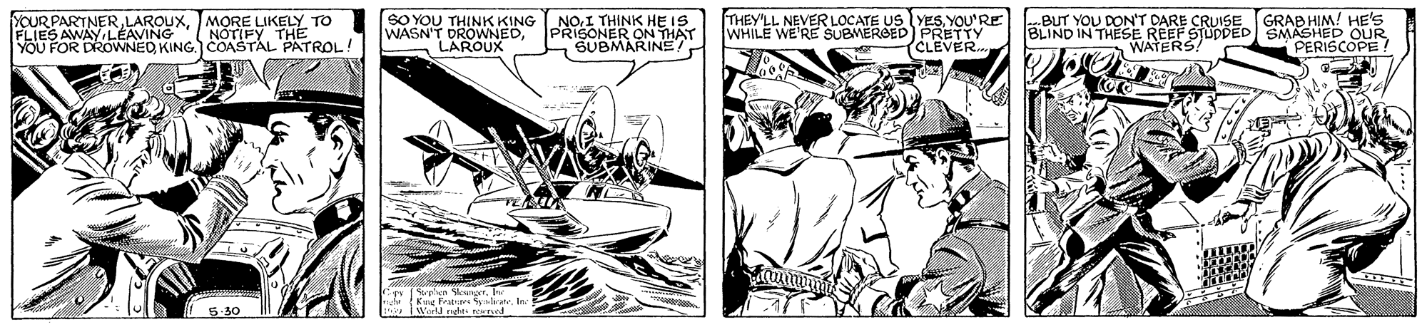 Comic book OCR: YOUR PARTNERMORE LIKELY TO FLIES AWAY LEAVING YOU FOR DROWNEDKING. COASTAL SO YOU THINK KING WASN'T LAROUY DNO.I THINK HE IS PRURER ON THAT THEY'LL NEVER LOCATE US YESYOU'RE WHILE WE'RE SUBMERGED) PRETTY CLEVER. BUT YOU DON'T DARE CRUISE GRAB HIM! HE'S BLIND IN THESE REEF STUDDED SMASHECOUN WATERS! NOTIFY 1TROL! YOUR PARTNERMORE LIKELY TO FLIES AWAY LEAVING YOU FOR DROWNEDKING. COASTAL SO YOU THINK KING WASN'T LAROUY DNO.I THINK HE IS PRURER ON THAT THEY'LL NEVER LOCATE US YESYOU'RE WHILE WE'RE SUBMERGED) PRETTY CLEVER. BUT YOU DON'T DARE CRUISE GRAB HIM! HE'S BLIND IN THESE REEF STUDDED SMASHECOUN WATERS! NOTIFY 1TROL!