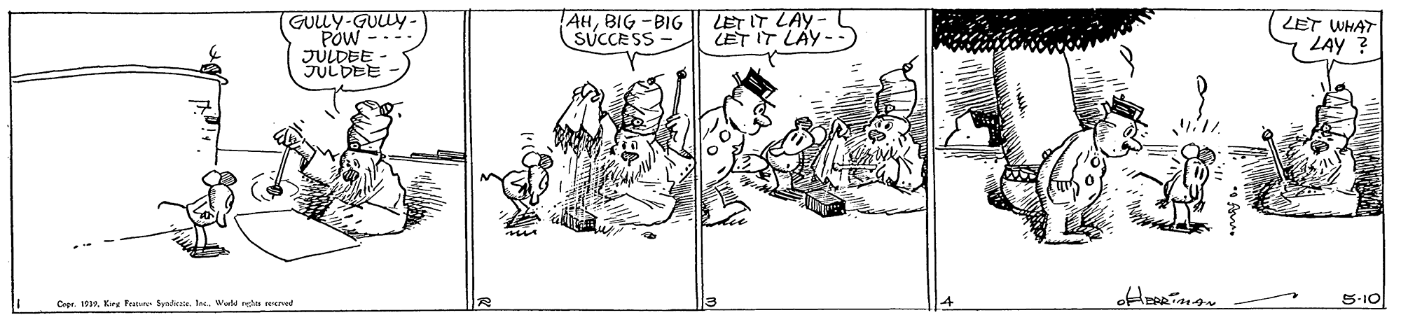 Line art OCR: GULY-GULLY- POW - --. JULDEE - TULDEE - AHBIG-BIG SÚCCESS - LET IT LAY- LET IT LAY -) LET WHAT LAY ? S-10 Crpe. 193. Kire Fetere Spbate.Weta ngh reud GULY-GULLY- POW - --. JULDEE - TULDEE - AHBIG-BIG SÚCCESS - LET IT LAY- LET IT LAY -) LET WHAT LAY ? S-10 Crpe. 193. Kire Fetere Spbate.Weta ngh reud