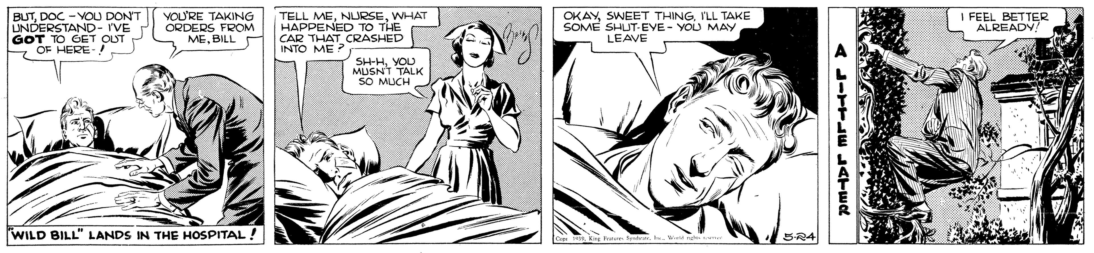 Style OCR: SWEET THING ML TAKE OKA ZUT-EVE- ALRETTER WILD BILL" LANDS IN THE HOSPITAL ! J-TTLE JATER SWEET THING ML TAKE OKA ZUT-EVE- ALRETTER WILD BILL" LANDS IN THE HOSPITAL ! J-TTLE JATER