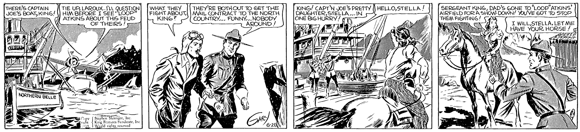 Line OCR: SERGEANT KINGDAD'S GONE TO LOOP"ATKINS' AIRFIELD FOR ASHOW DOWN/ YOU'VE GOT TO STOP THEM FIGHTIN6! THERE'S CAPTAIN TIE UR LAROUX.'LL QUESTION THEY'RE BOTHOUT TO GET THE FIGHT ABOUT MAIL CONTRACT TO THE NORTH COUNTRY.. FUNNY..NOBODY AROUND! WHAT THEY KING! CAPTN JOE'S PRETTY HELLOSTELLA. JOE'S BOATKING! HIM BEFORE I SEE LOOP ATKINS ABOUT THIS FEUD E KING? ONE BIG HURDYLA. IN OF THEIRS! I WILLLET ME HAVE YOUR HORSE! NORTHERN RELLE I Weld rights scKred SERGEANT KINGDAD'S GONE TO LOOP"ATKINS' AIRFIELD FOR ASHOW DOWN/ YOU'VE GOT TO STOP THEM FIGHTIN6! THERE'S CAPTAIN TIE UR LAROUX.'LL QUESTION THEY'RE BOTHOUT TO GET THE FIGHT ABOUT MAIL CONTRACT TO THE NORTH COUNTRY.. FUNNY..NOBODY AROUND! WHAT THEY KING! CAPTN JOE'S PRETTY HELLOSTELLA. JOE'S BOATKING! HIM BEFORE I SEE LOOP ATKINS ABOUT THIS FEUD E KING? ONE BIG HURDYLA. IN OF THEIRS! I WILLLET ME HAVE YOUR HORSE! NORTHERN RELLE I Weld rights scKred