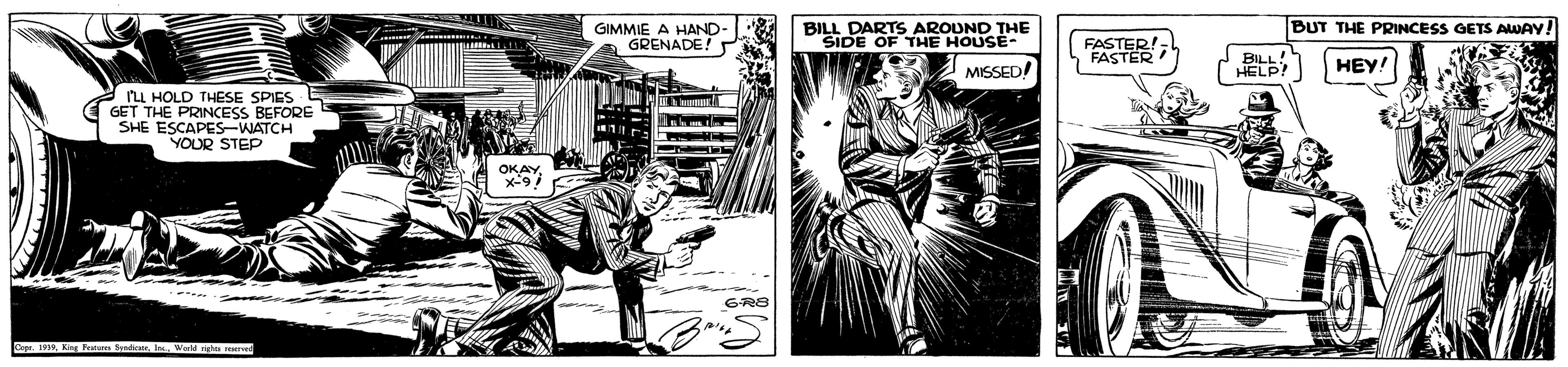 Comic book OCR: BUT THE PRINCESS GETS AWAY! GIMMIE A HAND GRENADE! r BILL DARTS AROUND THE SIDE OF THE HOUSE- FASTER FASTER MISSED! BILL! HELP! HEY! L HOLD THESE SPIES E GET THE PRINCESS BEFORE SHE ESCAPES-WATCH YOUR STEP OKAY. E x-9 Capr. I Rua SyediWe re BUT THE PRINCESS GETS AWAY! GIMMIE A HAND GRENADE! r BILL DARTS AROUND THE SIDE OF THE HOUSE- FASTER FASTER MISSED! BILL! HELP! HEY! L HOLD THESE SPIES E GET THE PRINCESS BEFORE SHE ESCAPES-WATCH YOUR STEP OKAY. E x-9 Capr. I Rua SyediWe re