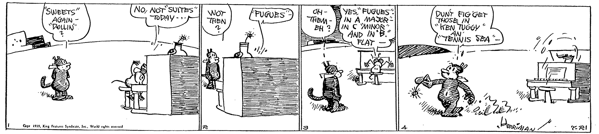 Illustration OCR: SWEETS" AGAIN - "DOLLIN" NoNOT SUITES TODAY O4 - TAEM EH ? YES" FUGUES IN A MASOR IN C MINOR AND IN B." FLAT DUNT FIG GET KEN TUGGY TENNIS SEA WOT THEN FUGUES Cepr 19Wu ghs d ERI SWEETS" AGAIN - "DOLLIN" NoNOT SUITES TODAY O4 - TAEM EH ? YES" FUGUES IN A MASOR IN C MINOR AND IN B." FLAT DUNT FIG GET KEN TUGGY TENNIS SEA WOT THEN FUGUES Cepr 19Kg Featun SyndkairWu ghs d ERI