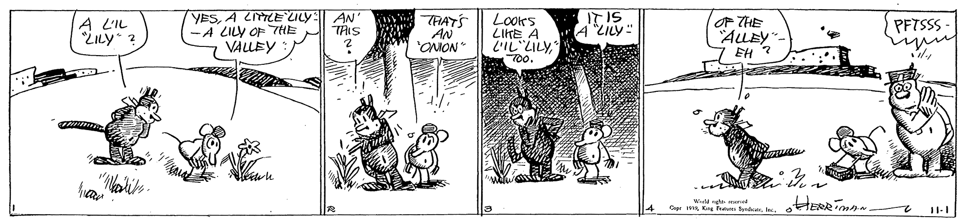 Fictional character OCR: YESA LITTLE LILY A LILY OF THE VÄLLEY IT IS A L'IL LILY ? AN' THIS i THATS AN ONON LooKs LIKE A LIL LILY" T0. OF THE PFTSSS ALLEY EH ? Wield gle reered 11-1 YESA LITTLE LILY A LILY OF THE VÄLLEY IT IS A L'IL LILY ? AN' THIS i THATS AN ONON LooKs LIKE A LIL LILY" T0. OF THE PFTSSS ALLEY EH ? Wield gle reered 11-1