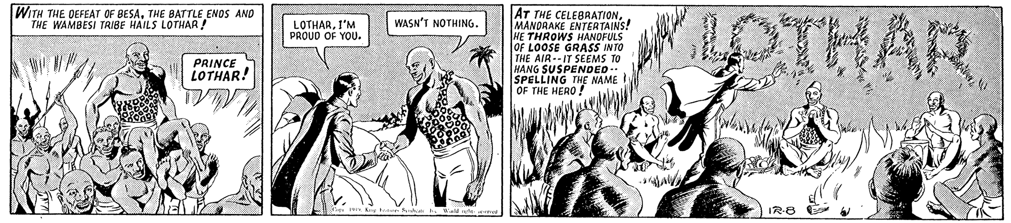 Parallel OCR: AT THE CELEDTERTAINS! MANDAAKE HE THROWS HANOFULS OF LOOSE GRASS INTO THE AIR-IT SEEMS TO HANG SUSPENDED SPELLING THE NAME OF THE HERO ! ALOTHAR WITH THE DEFEAT OF BESATHE BATTLE ENOS AND THE WAMBESI TRIBE HAILS LOTHAR! WASN'T NOTHING. LOTHARI'M PROUD OF YOU. PRINCE LOTHAR! IR-8 AT THE CELEDTERTAINS! MANDAAKE HE THROWS HANOFULS OF LOOSE GRASS INTO THE AIR-IT SEEMS TO HANG SUSPENDED SPELLING THE NAME OF THE HERO ! ALOTHAR WITH THE DEFEAT OF BESATHE BATTLE ENOS AND THE WAMBESI TRIBE HAILS LOTHAR! WASN'T NOTHING. LOTHARI'M PROUD OF YOU. PRINCE LOTHAR! IR-8