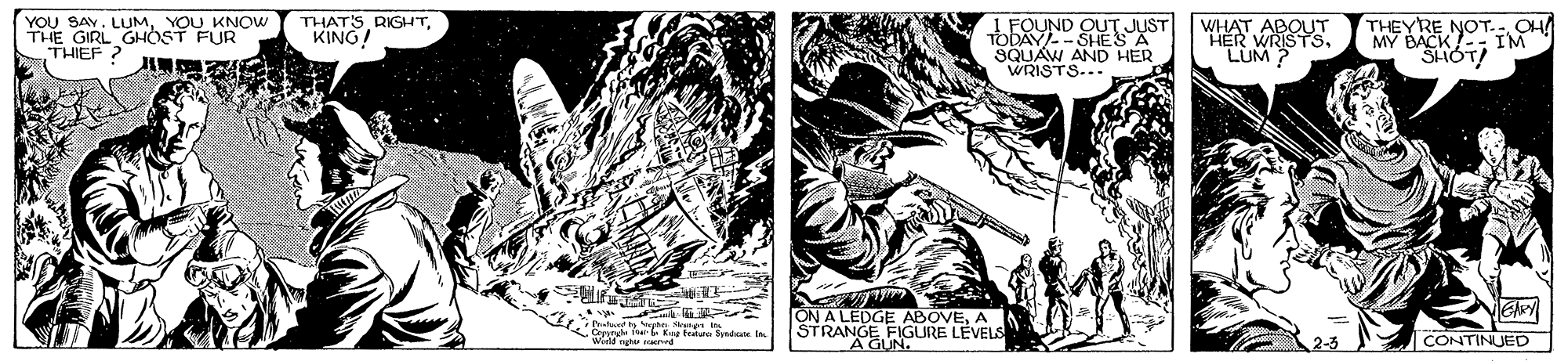 Art OCR: THATS RIGHTKING! THEYRE NOTH MY BACK WHAT YOU SAY. LUMYOU KNOW THE GIRL GHOST FUR THIEF ? ABOUT HER WRISTS. LUM ? TODAVND OUTJUST -SHES A SQUAW AND HER WRISTS... ON A LEDGE ABOVEA STRANGE FIGURE LEVELS A GUN. P ttyte Syadae CONTINUED THATS RIGHTKING! THEYRE NOTH MY BACK WHAT YOU SAY. LUMYOU KNOW THE GIRL GHOST FUR THIEF ? ABOUT HER WRISTS. LUM ? TODAVND OUTJUST -SHES A SQUAW AND HER WRISTS... ON A LEDGE ABOVEA STRANGE FIGURE LEVELS A GUN. P ttyte Syadae CONTINUED