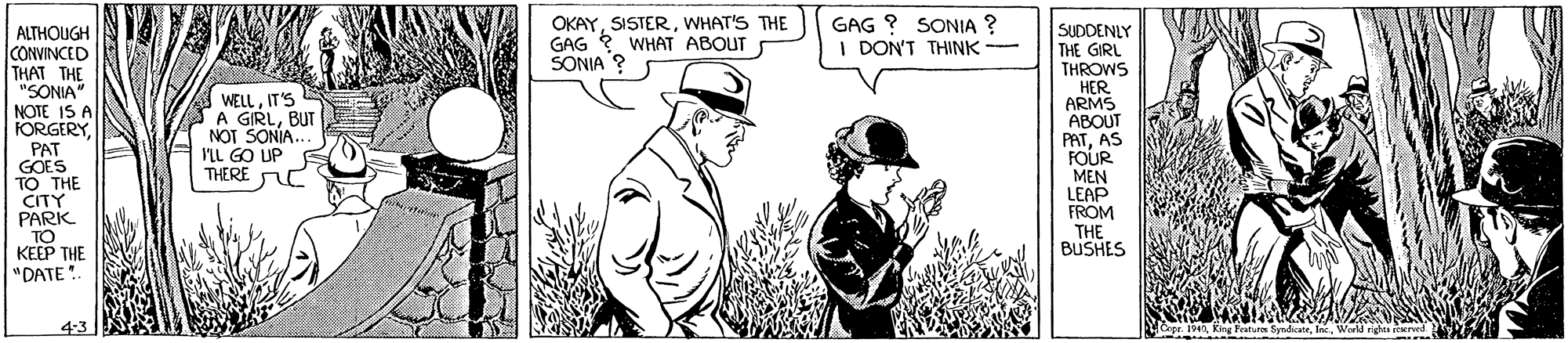 Cartoon OCR: SISTERWHAT'S THE GAG ? WHAT ABOUT SONIA? GAG ? SONIA 2 I DONT THINK - SISTERWHAT'S THE GAG ? WHAT ABOUT SONIA? GAG ? SONIA 2 I DONT THINK -