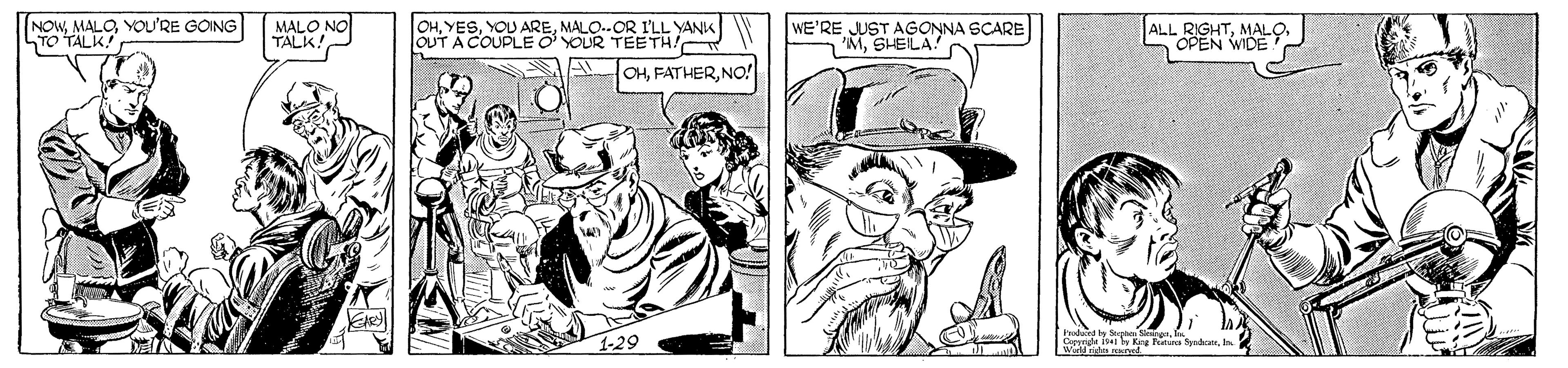 Comic book OCR: NOWYOU'RE GONG LTO TALK! MALO NO TALK! OHMALO.OR I'LL YANK oUT A COUPLE O YOUR TEETHI WE'RE JUST AGONNA SCARE MSHELA! ALL RIGHTMALQ. OPEN WIDE OHNO! NOWYOU'RE GONG LTO TALK! MALO NO TALK! OHYOU AREMALO.OR I'LL YANK oUT A COUPLE O YOUR TEETHI WE'RE JUST AGONNA SCARE MSHELA! ALL RIGHTMALQ. OPEN WIDE OH