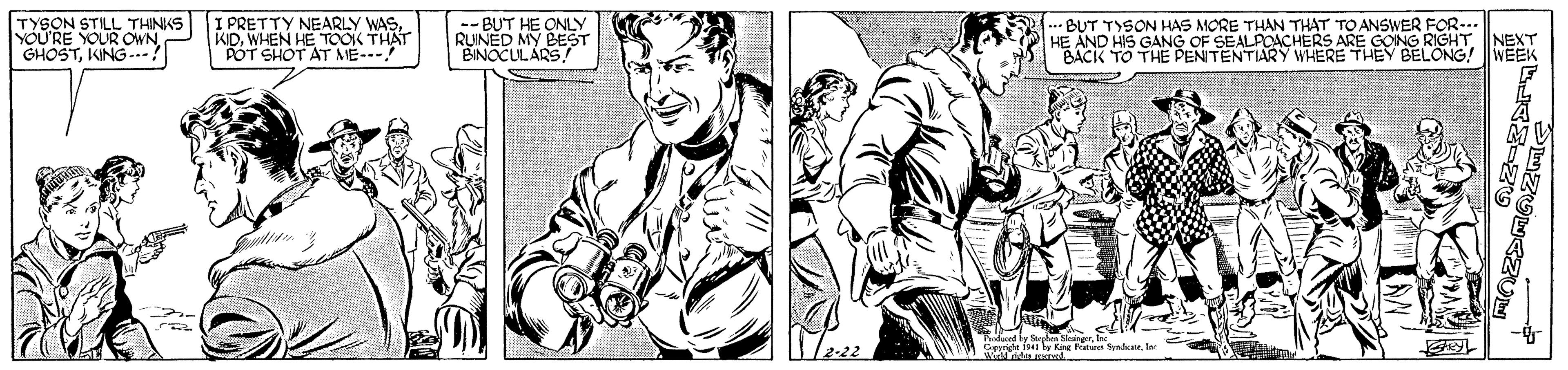 Sleeve OCR: TYSON STILL THINKS YOU'RE YOUR OWN GHOSTKING -.! I PRETTY NEARLY WASWHEN HE TOOK THAT POT SHOT AT ME--- -- BUT HE ONLY RUINED MY BEST BINOCULARS .BUT TYSON HAS MORE THAN THAT TO ANSWER FOR-. HE AND HIS GANG OF SEALPOACHERS ARE GONG RIGHT BACK TO THE PENTENTIARY WHERE THEY BELONG! WEEK NEXT Tredaed y Slon SingrI w Ratn Snate. l TYSON STILL THINKS YOU'RE YOUR OWN GHOSTKING -.! I PRETTY NEARLY WASWHEN HE TOOK THAT POT SHOT AT ME--- -- BUT HE ONLY RUINED MY BEST BINOCULARS .BUT TYSON HAS MORE THAN THAT TO ANSWER FOR-. HE AND HIS GANG OF SEALPOACHERS ARE GONG RIGHT BACK TO THE PENTENTIARY WHERE THEY BELONG! WEEK NEXT Tredaed y Slon SingrI w Ratn Snate. l